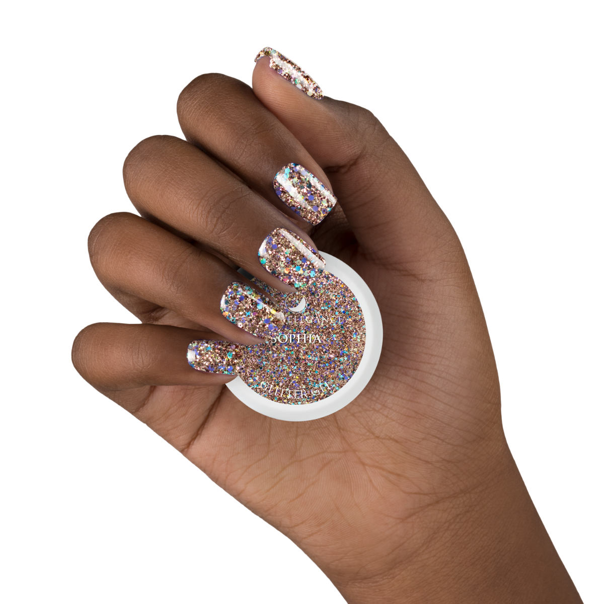 Light Elegance Glitter Gel - Sophia :: New Packaging - Creata Beauty - Professional Beauty Products