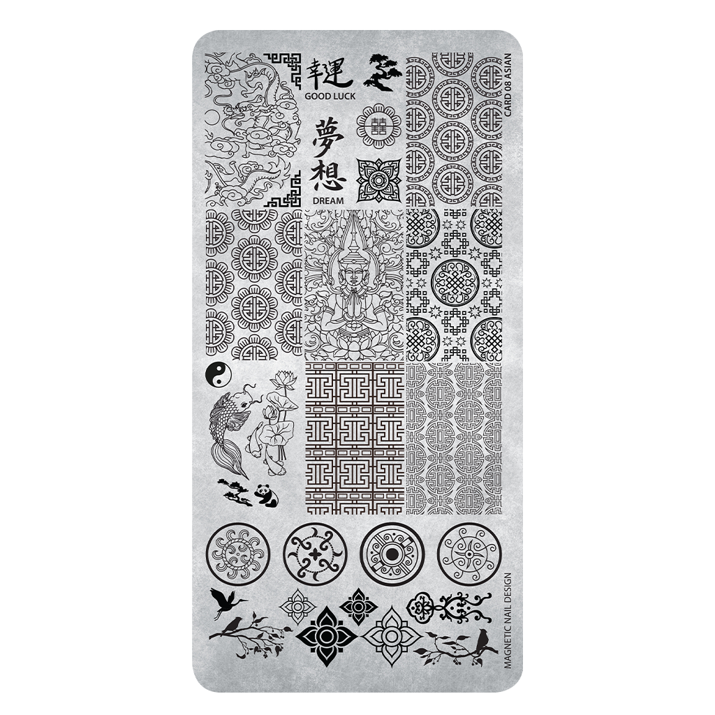 Magnetic Stamping Plate 08 Asian Style - Creata Beauty - Professional Beauty Products