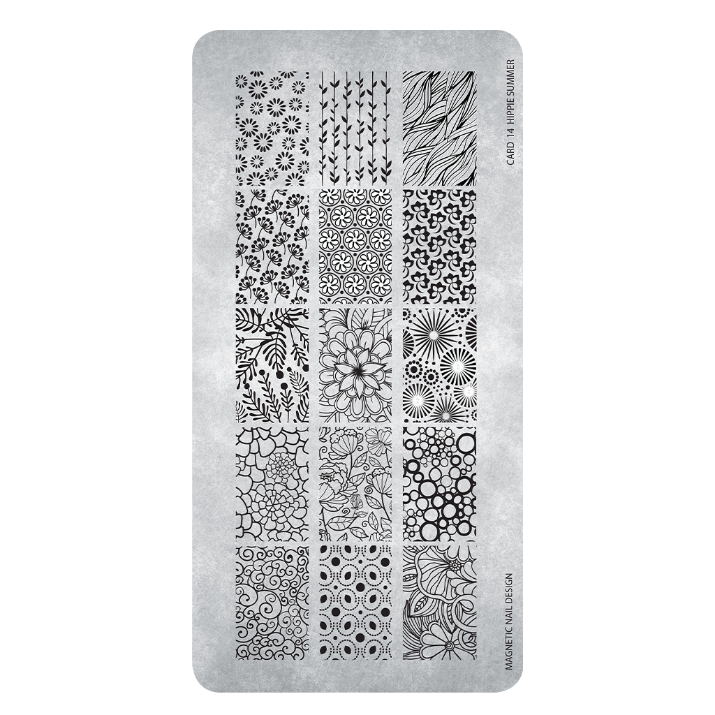 Magnetic Stamping Plate 14 Hippie Summer - Creata Beauty - Professional Beauty Products