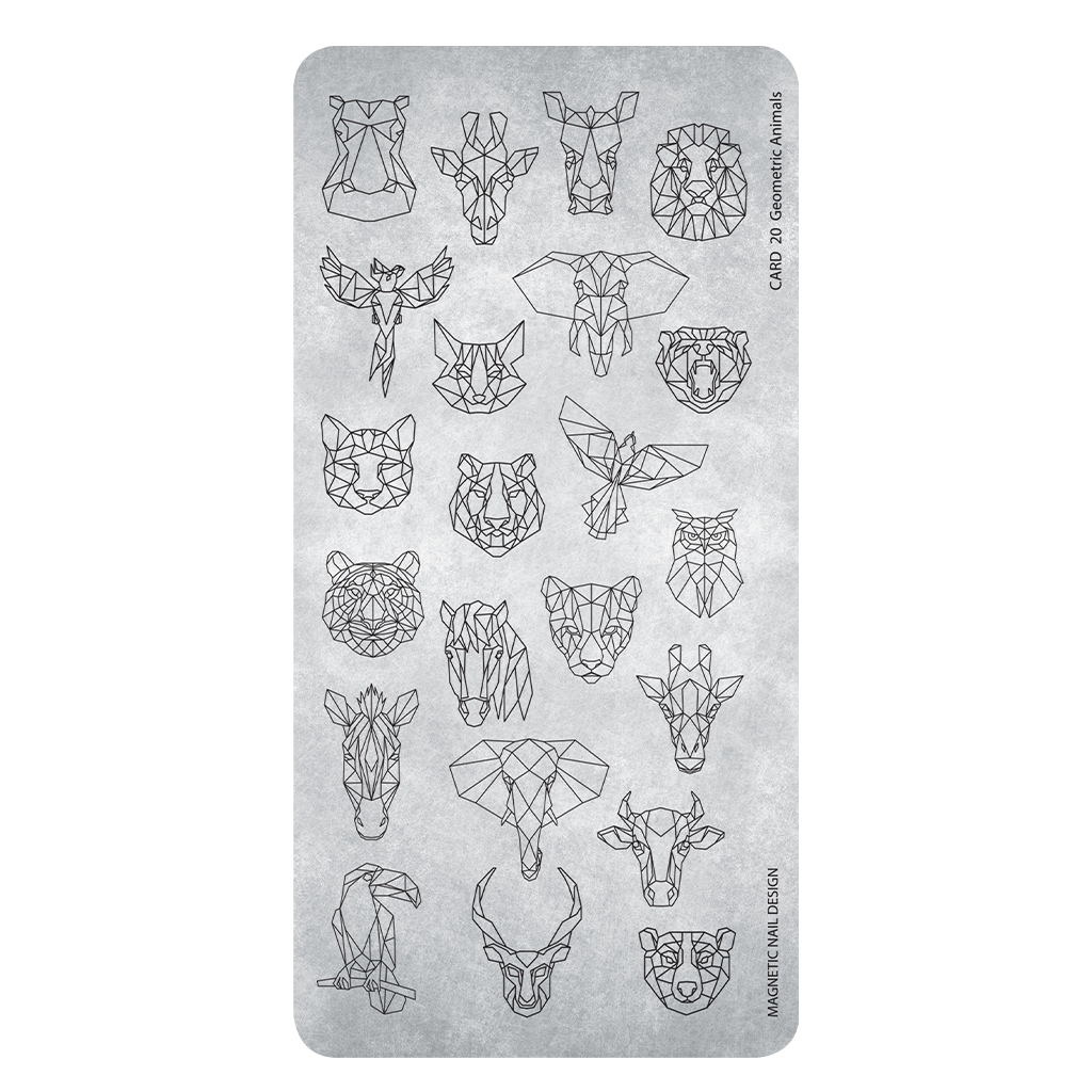 Magnetic Stamping Plate Geometric Animals - Creata Beauty - Professional Beauty Products