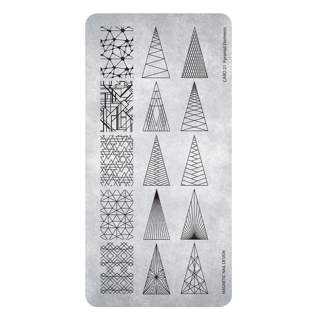 Magnetic Stamping Plate Pyramid Elements - Creata Beauty - Professional Beauty Products