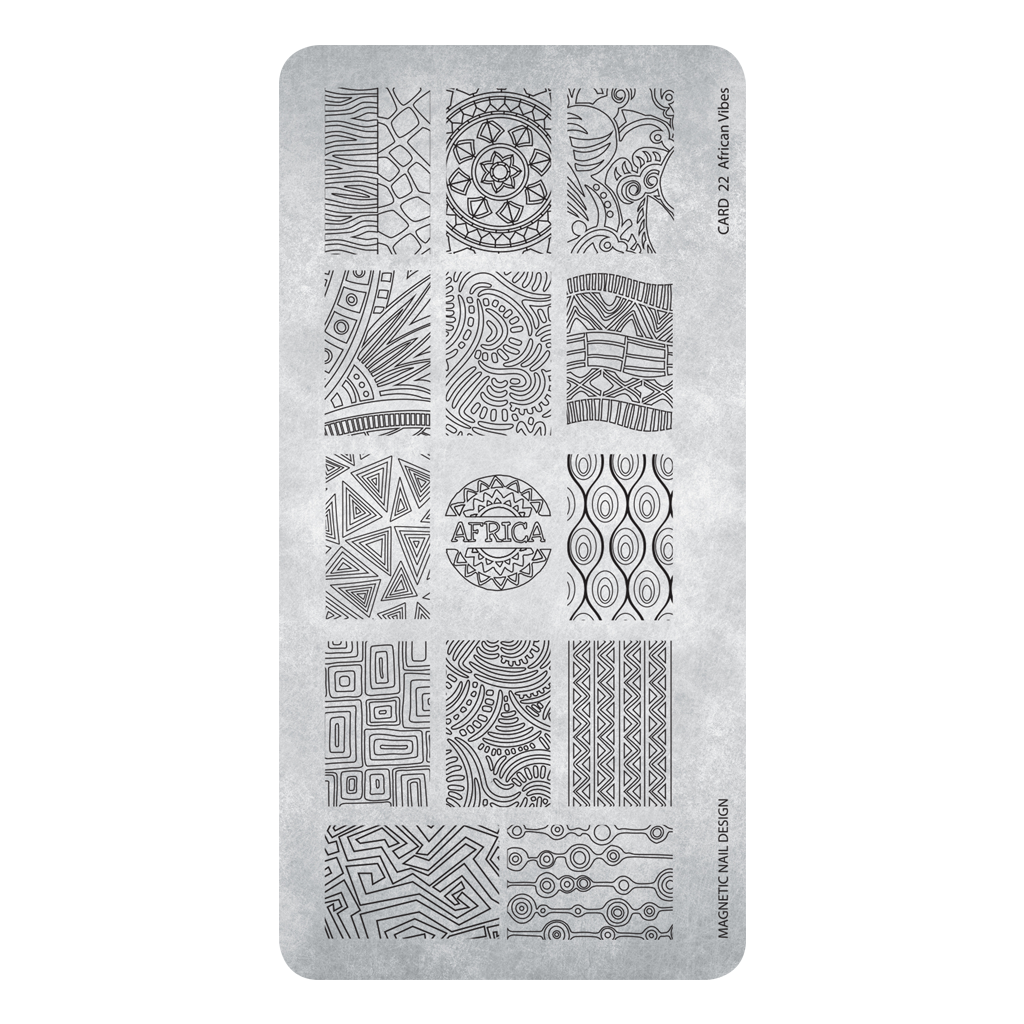 Magnetic Stamping Plate African Vibes - Creata Beauty - Professional Beauty Products