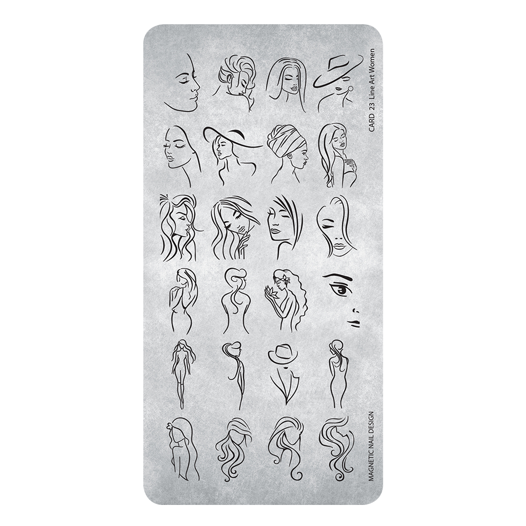 Magnetic Stamping Plate Line Art Woman - Creata Beauty - Professional Beauty Products