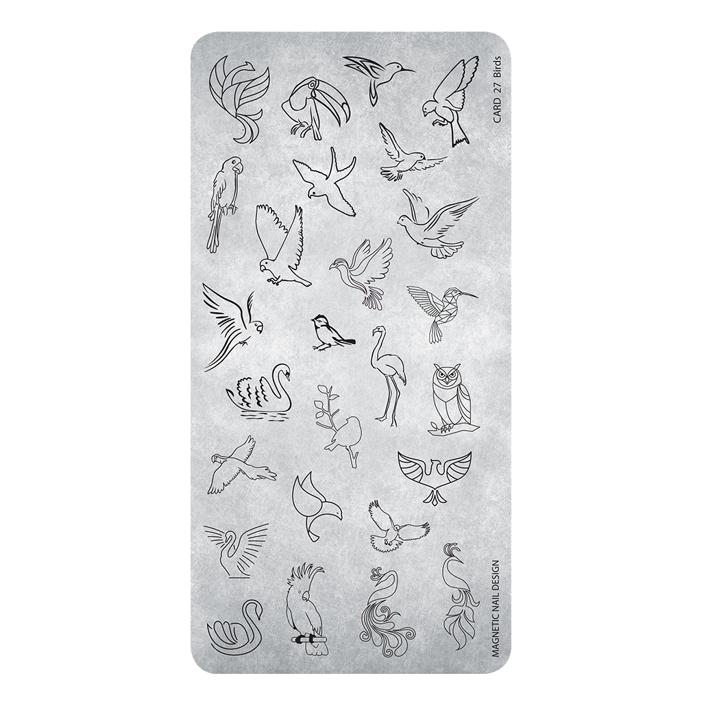 Magnetic STAMPING PLATE 24 BIRDS - Creata Beauty - Professional Beauty Products