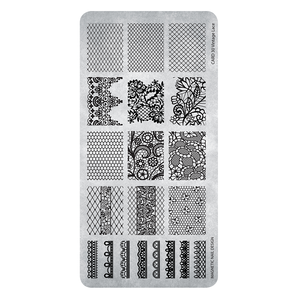 Magnetic STAMPING PLATES NR 30 VINTAGE LACE - Creata Beauty - Professional Beauty Products