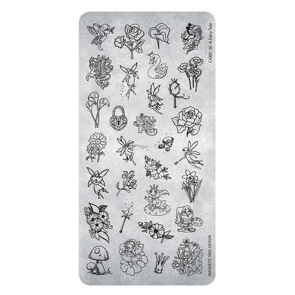 Magnetic STAMPING PLATE 36 FAIRY TALE - Creata Beauty - Professional Beauty Products