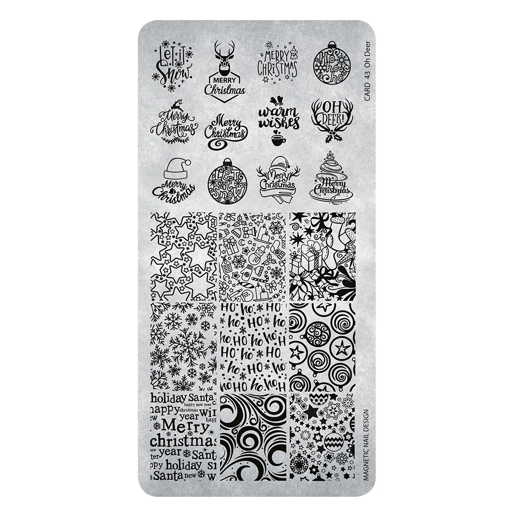 Magnetic STAMPING PLATE 43 Oh Deer! - Creata Beauty - Professional Beauty Products