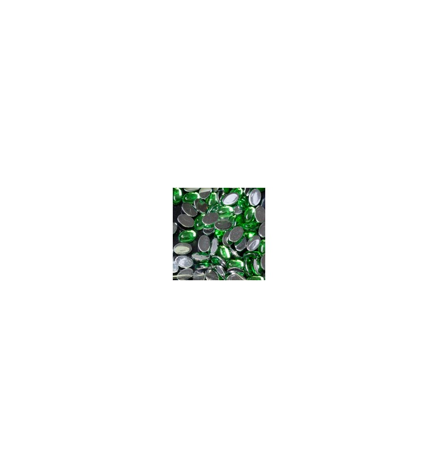 Magnetic Oval Rhinestones Large L.Green - Creata Beauty - Professional Beauty Products