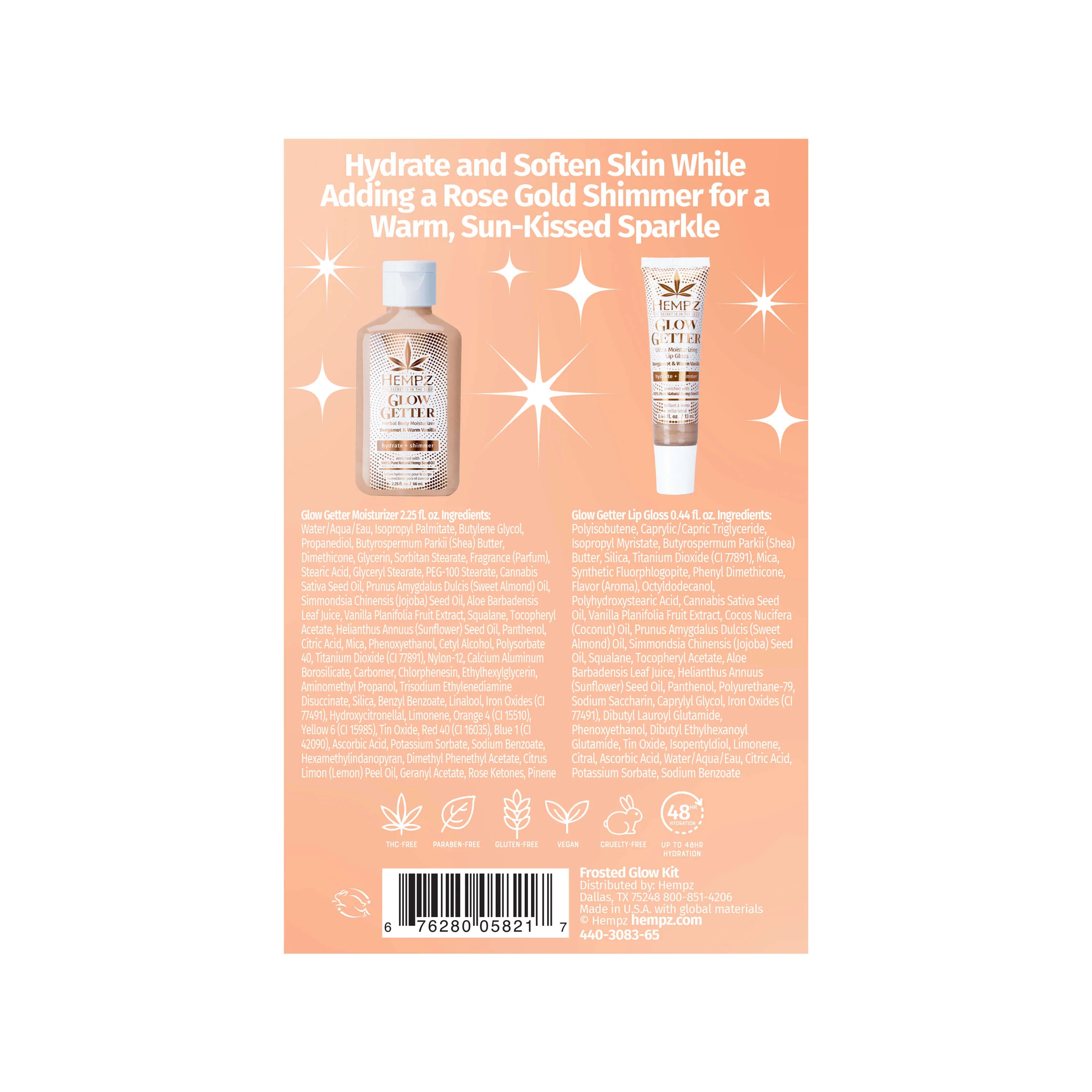 Hempz - Frosted Glow Getter Mini Lotion & Lip Gloss Gift Set