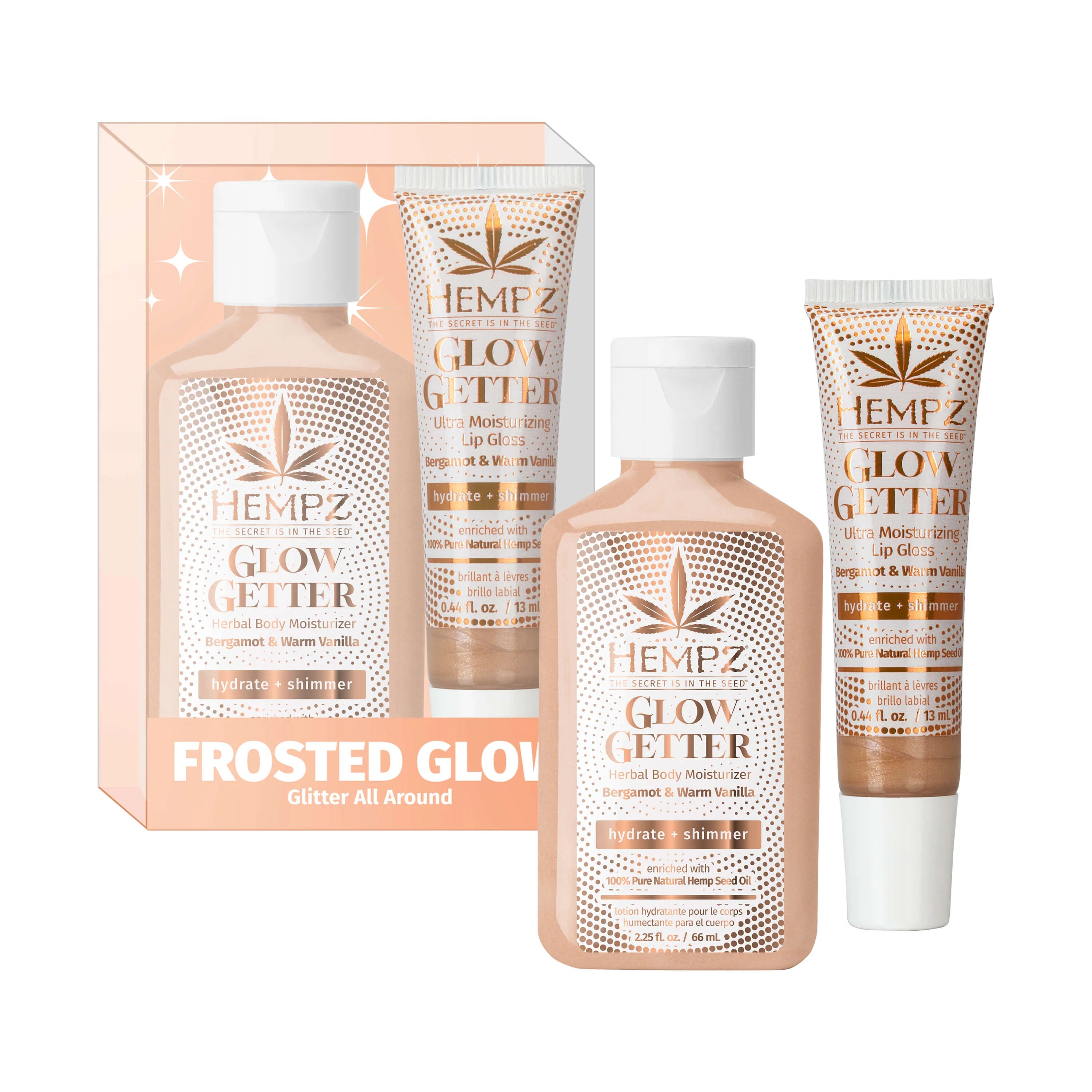 Hempz - Frosted Glow Getter Mini Lotion & Lip Gloss Gift Set