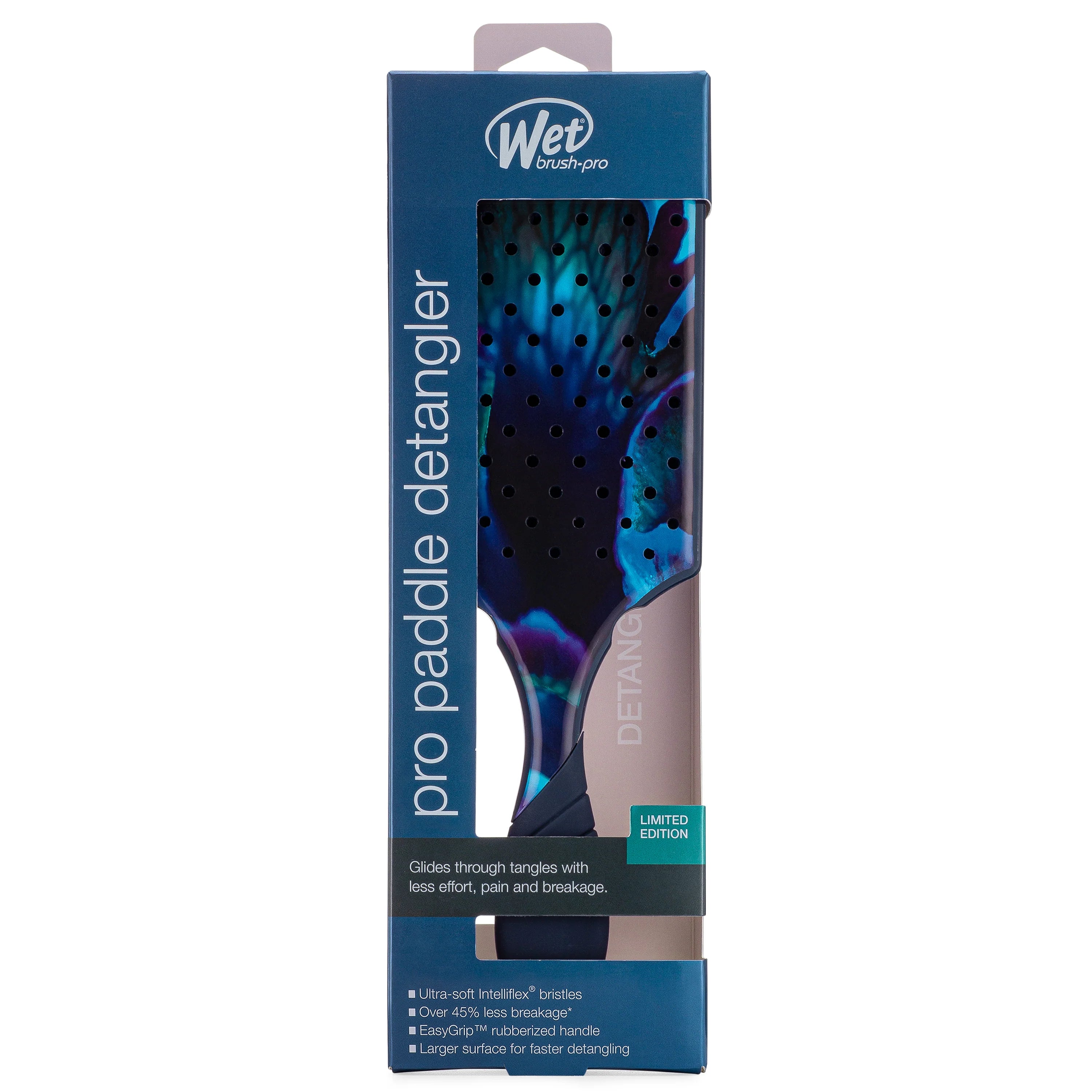 Wet Brush Pro Paddle Detangler - Rare Botanicals Electric Blue - Creata Beauty - Professional Beauty Products