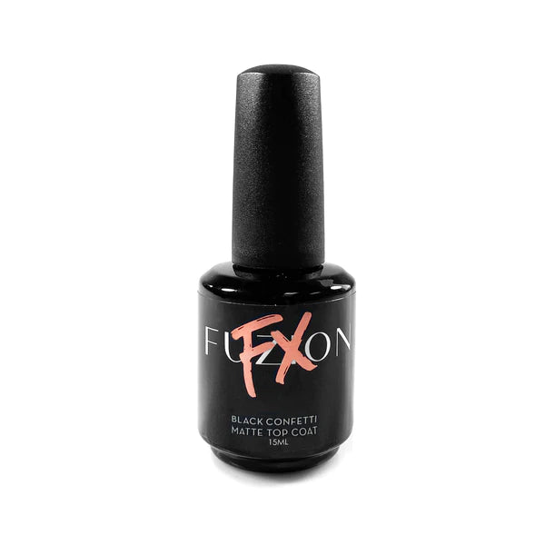 Fuzion FX Confetti Topcoat - Black Confetti - Creata Beauty - Professional Beauty Products