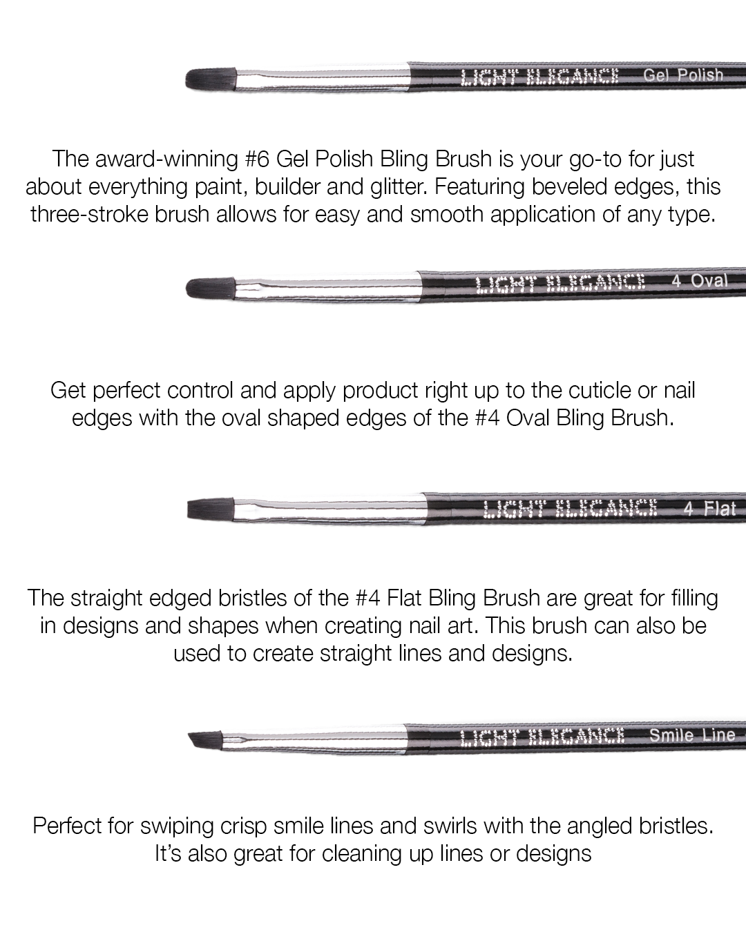 Light Elegance Bling Brush Bundle - Creata Beauty - Professional Beauty Products