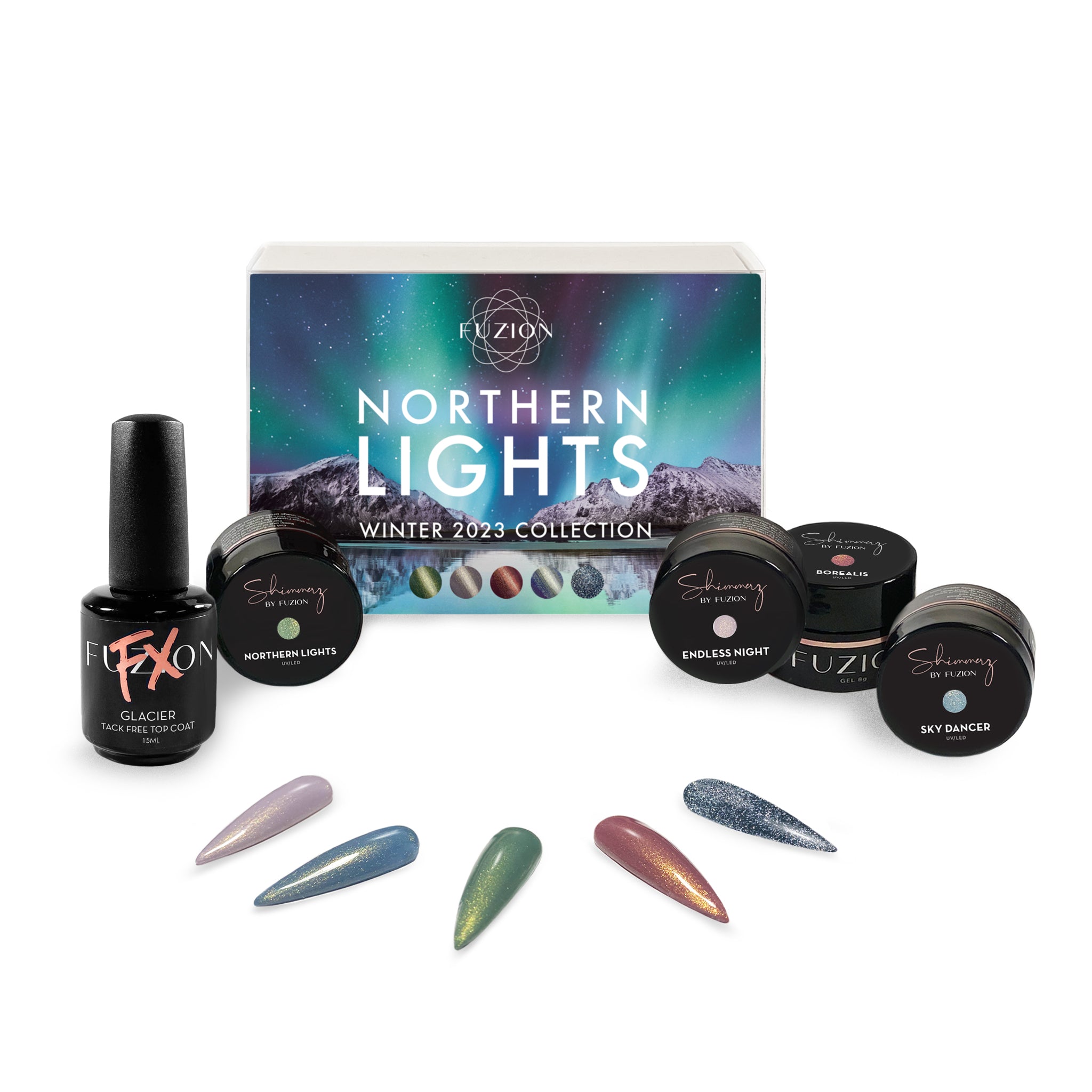 Fuzion UV/LED Winter 2023 Northern Lights Collection - Creata Beauty - Professional Beauty Products