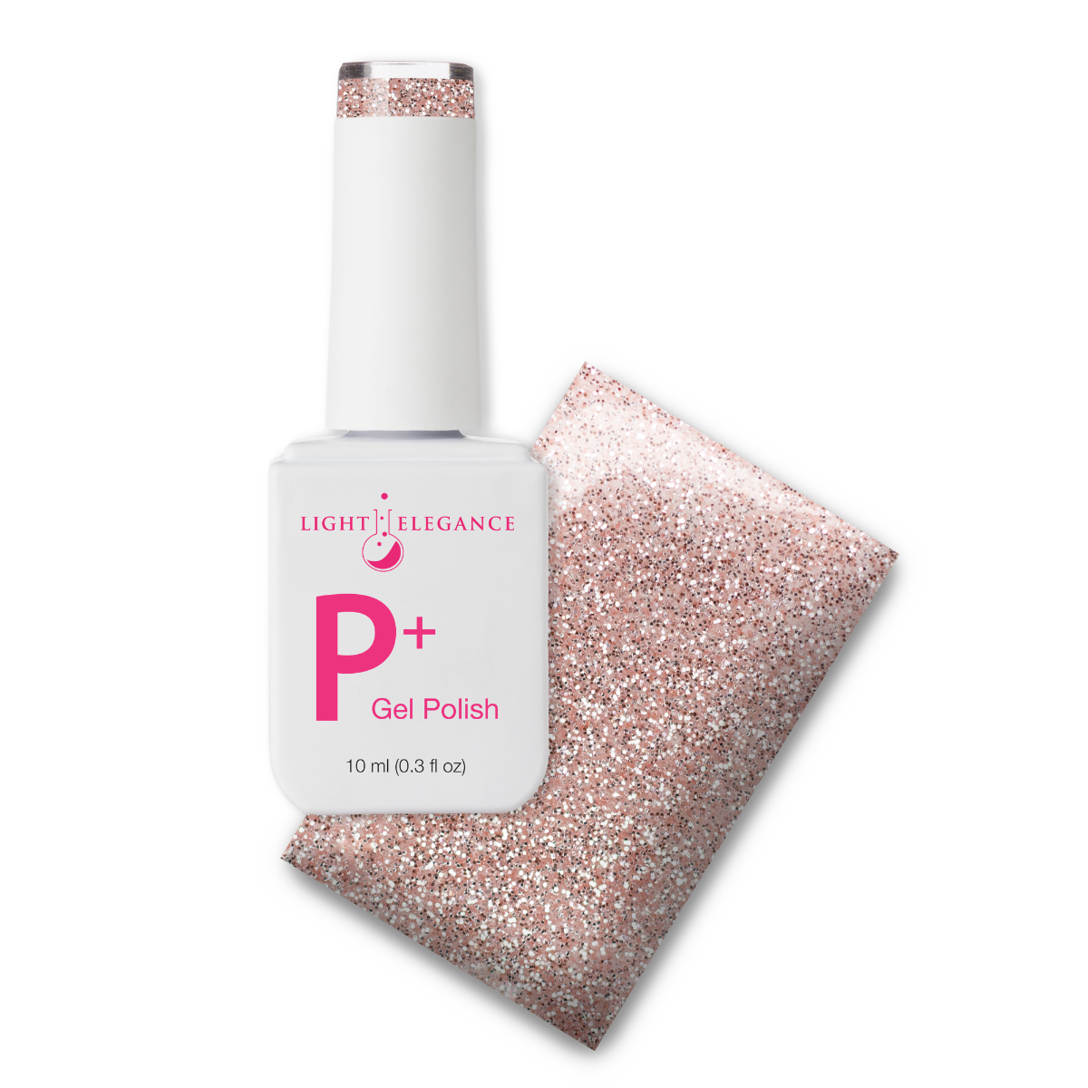 Light Elegance P+ Soak Off Glitter Gel - Nudie :: New Packaging - Creata Beauty - Professional Beauty Products