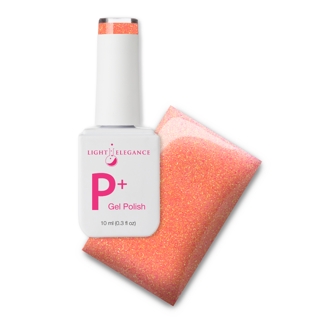 Light Elegance P+ Soak Off Glitter Gel - Orange Crush :: New Packaging