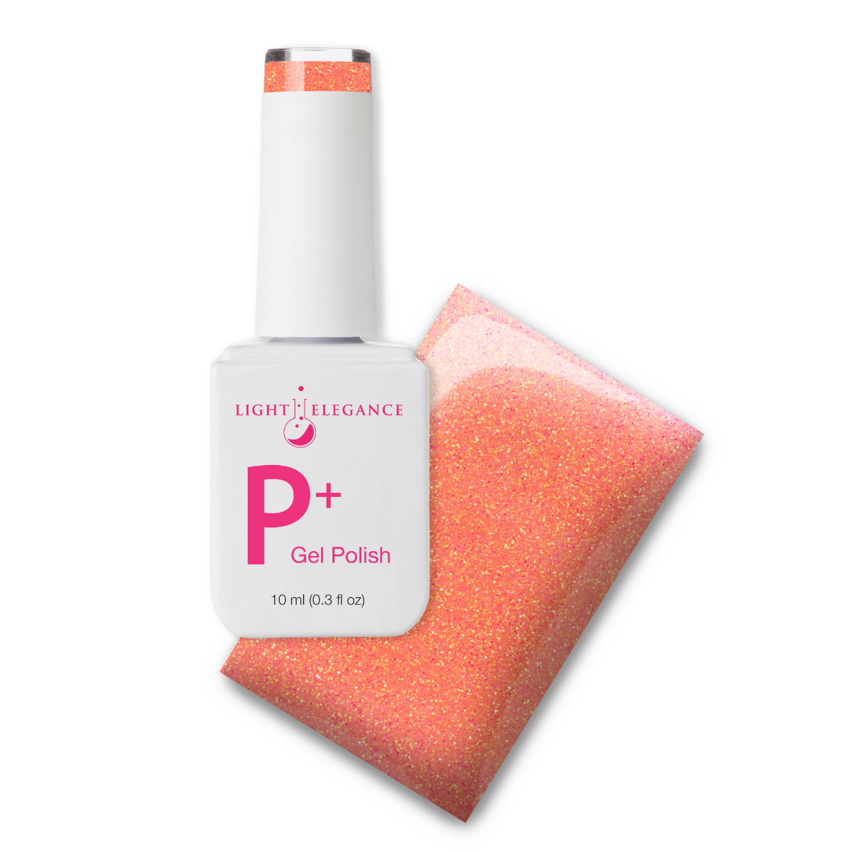 Light Elegance P+ Soak Off Glitter Gel - Orange Crush :: New Packaging - Creata Beauty - Professional Beauty Products