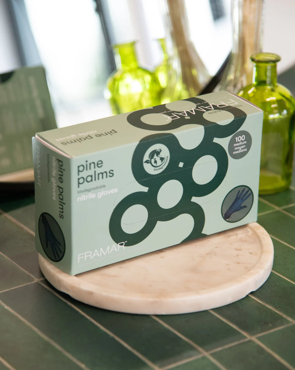Framar Gloves - Pine Palms Biodegradable Nitrile Gloves - 100 Count