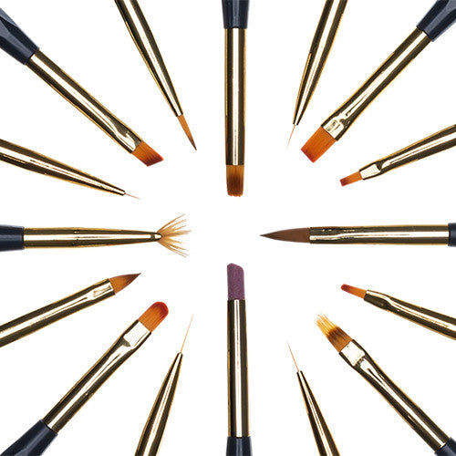 Americanails - Pro-Series Nail Art Brush Collection 16ct - Creata Beauty - Professional Beauty Products