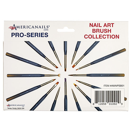 Americanails - Pro-Series Nail Art Brush Collection 16ct - Creata Beauty - Professional Beauty Products