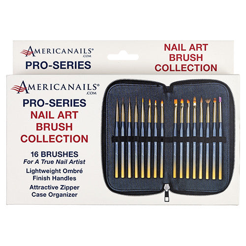 Americanails - Pro-Series Nail Art Brush Collection 16ct - Creata Beauty - Professional Beauty Products