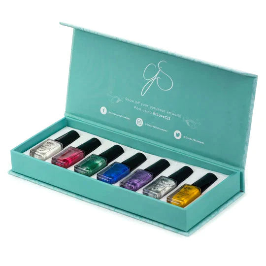 Clear Jelly Stamper Polish Kit - Christmas Glitz (7 Colours) *SEASONAL* - Creata Beauty - Professional Beauty Products