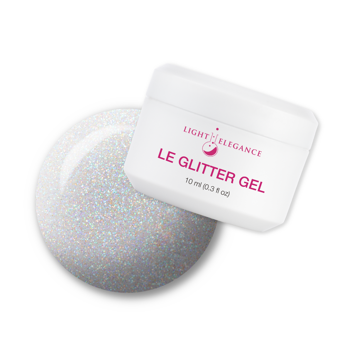 Light Elegance Glitter Gel - Crystal :: New Packaging - Creata Beauty - Professional Beauty Products