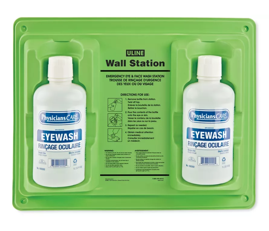 Secondary Two-Bottle Eyewash Wall Station - 64 oz Capacity - Creata Beauty - Professional Beauty Products