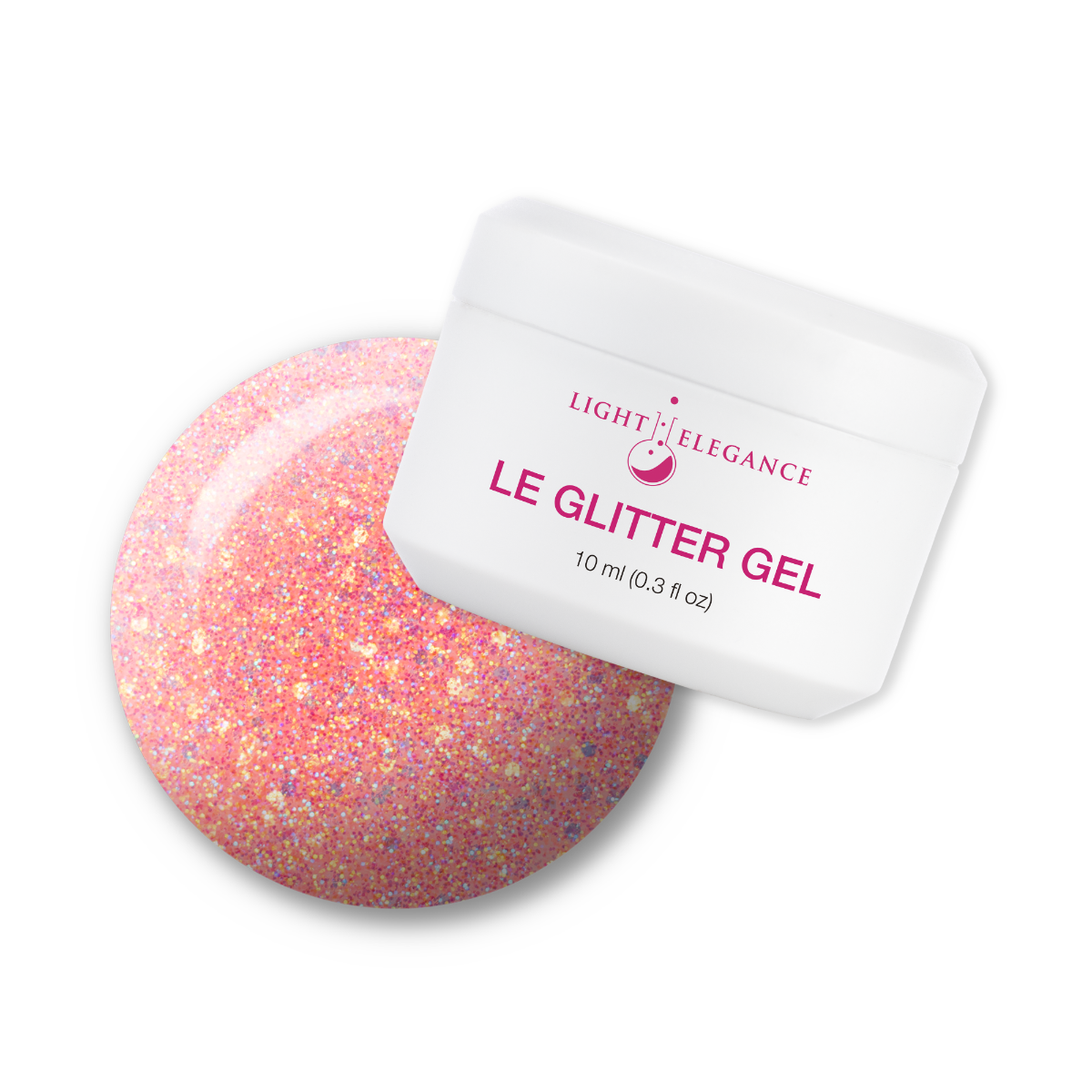 Light Elegance Glitter Gel - Mango Crush :: New Packaging - Creata Beauty - Professional Beauty Products