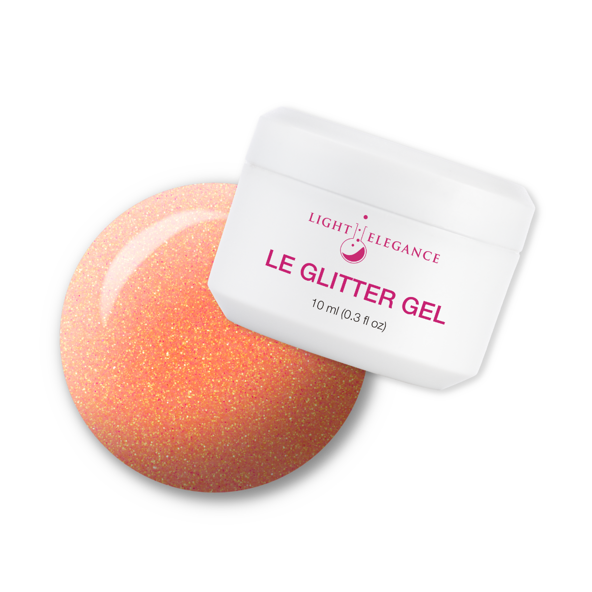 Light Elegance Glitter Gel - Orange Crush :: New Packaging - Creata Beauty - Professional Beauty Products