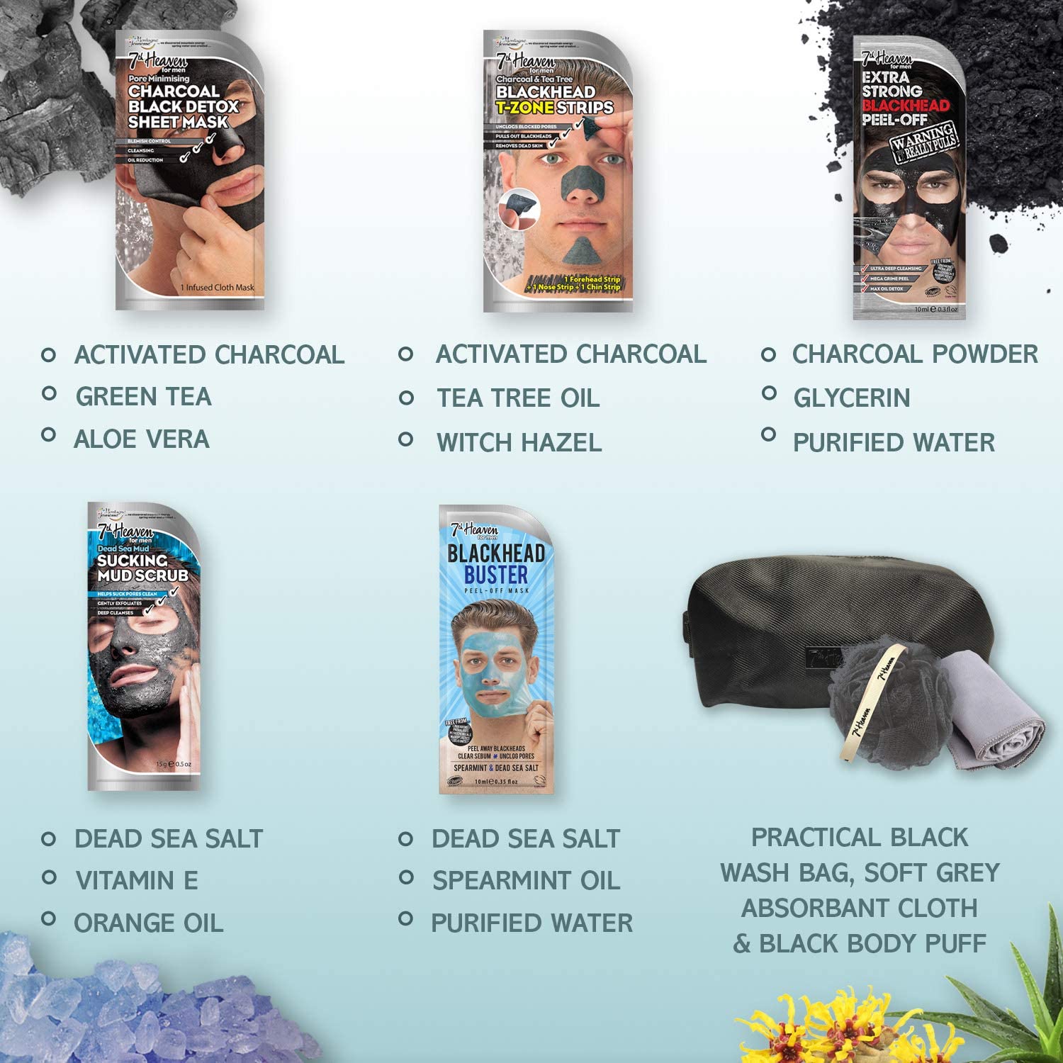 7th Heaven Men's Skin Fix Face Masks Skincare Gift Set - Creata Beauty - Professional Beauty Products