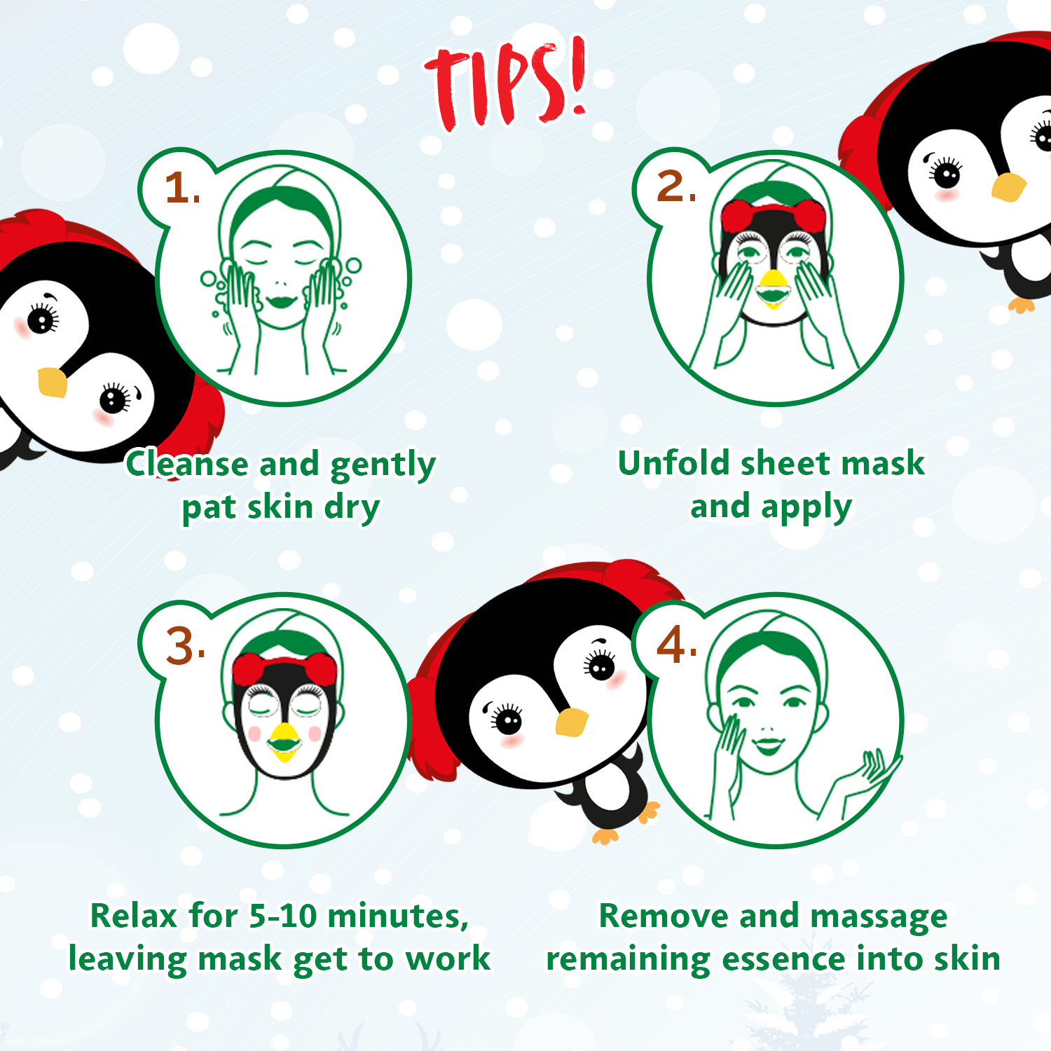 7th Heaven Winter Wonderland - Penguin Sheet Mask - Creata Beauty - Professional Beauty Products