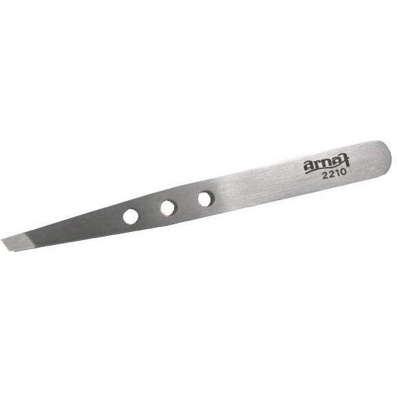 Arnaf Implements - 2210 Slanted Stainless Steel Tweezers - Creata Beauty - Professional Beauty Products