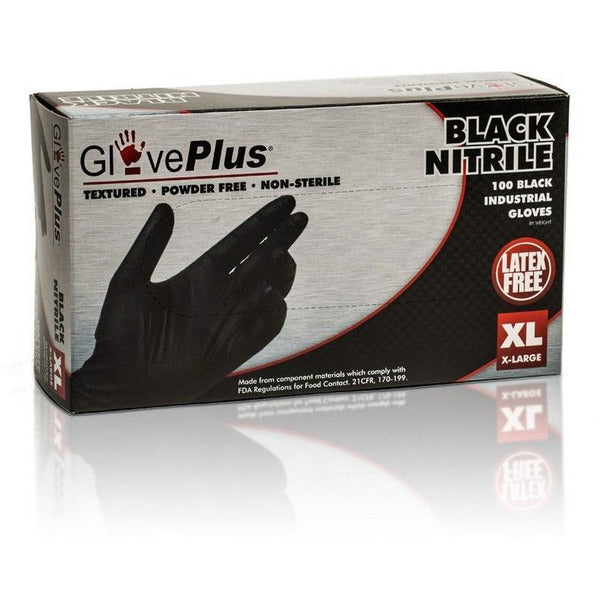 GlovePlus Black Nitrile Gloves - Creata Beauty - Professional Beauty Products