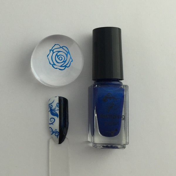 Clear Jelly Stamper Polish - CJS032 Blue Right On By - Creata Beauty - Professional Beauty Products