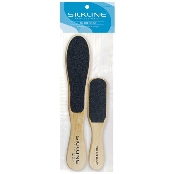 Silkline - 531 DUO Two-Sided Foot Files w/ Wood Handle - Creata Beauty - Professional Beauty Products