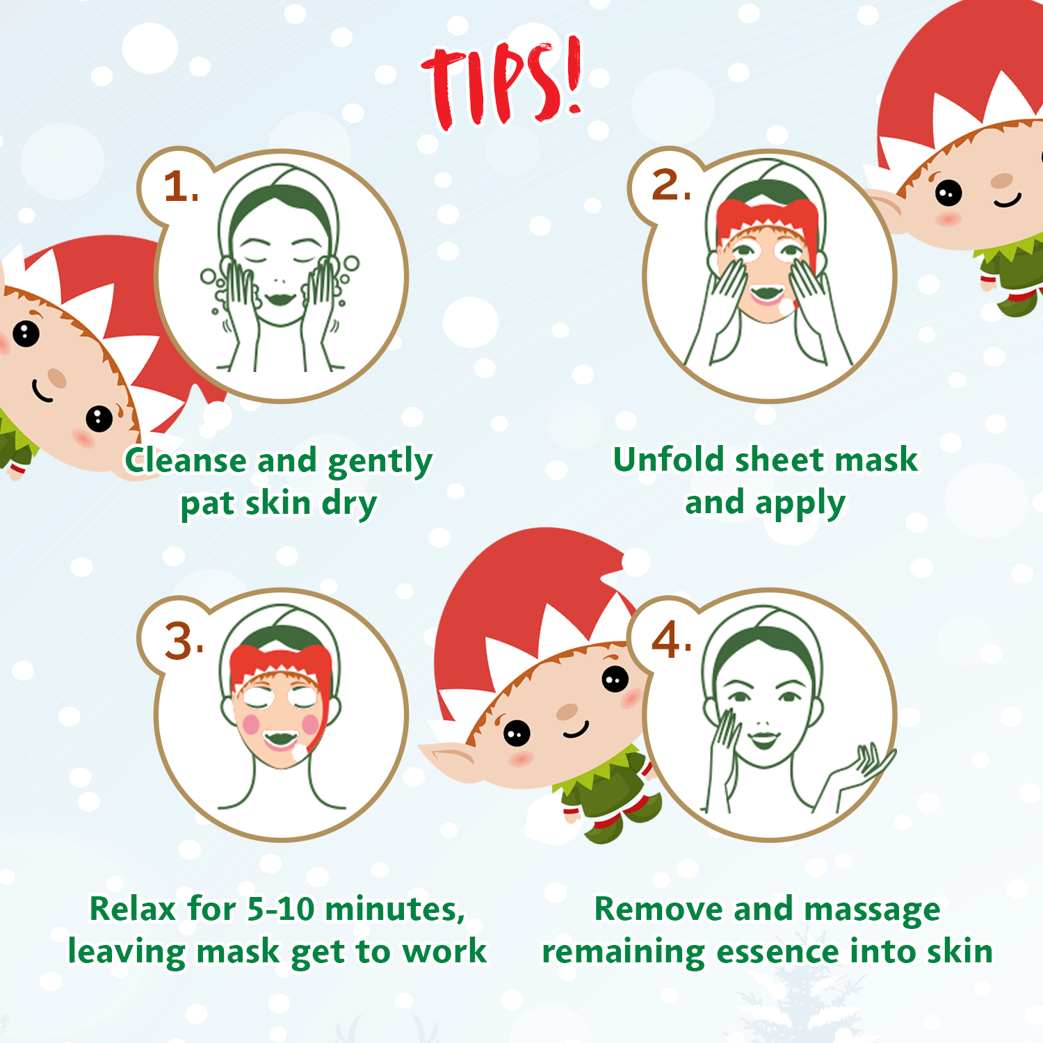 7th Heaven Winter Wonderland - Elf Sheet Mask - Creata Beauty - Professional Beauty Products