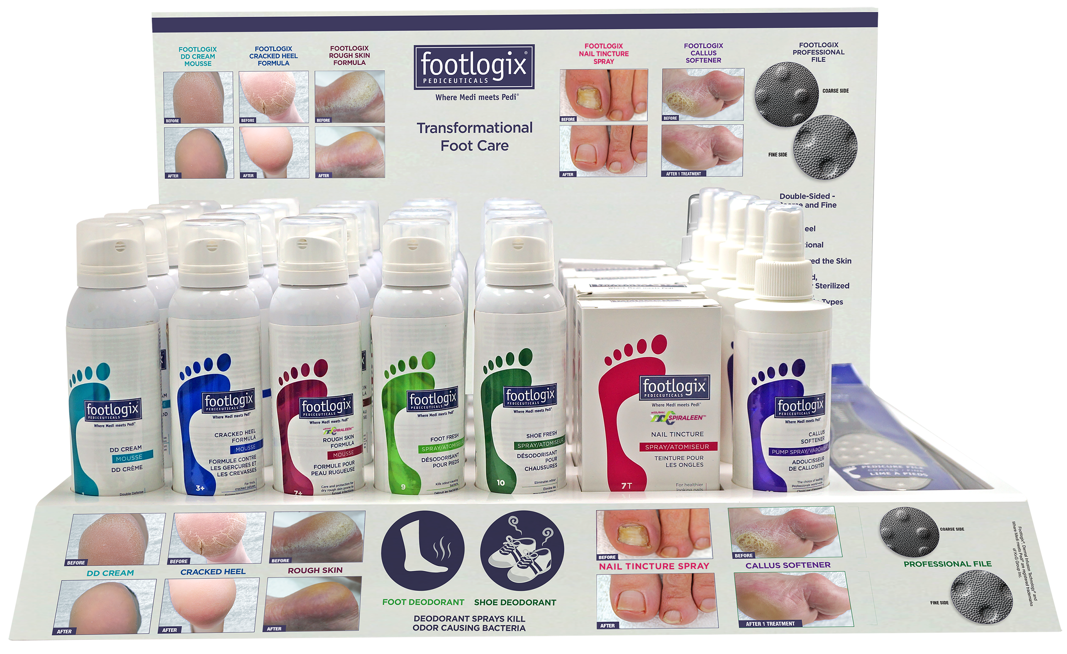 Footlogix - BestSellers Counter Display 42pc - Creata Beauty - Professional Beauty Products