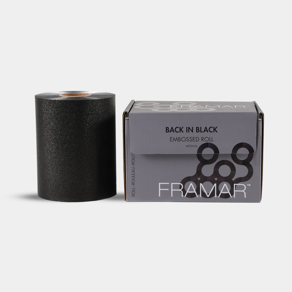Framar Embossed Foil - Back in Black (Medium) - Small Roll - Creata Beauty - Professional Beauty Products