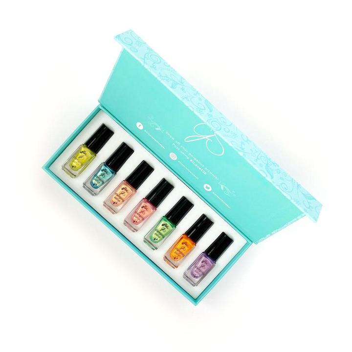 Clear Jelly Stamping Polish Kit - The Candy Shop (7 colors) - Creata Beauty - Professional Beauty Products