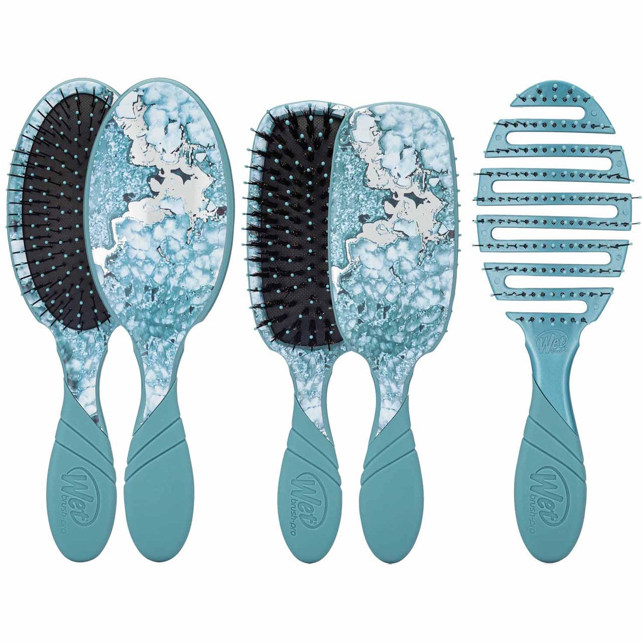 Wet Brush Pro Flex Dry - Mineral Etchings Teal - Creata Beauty - Professional Beauty Products