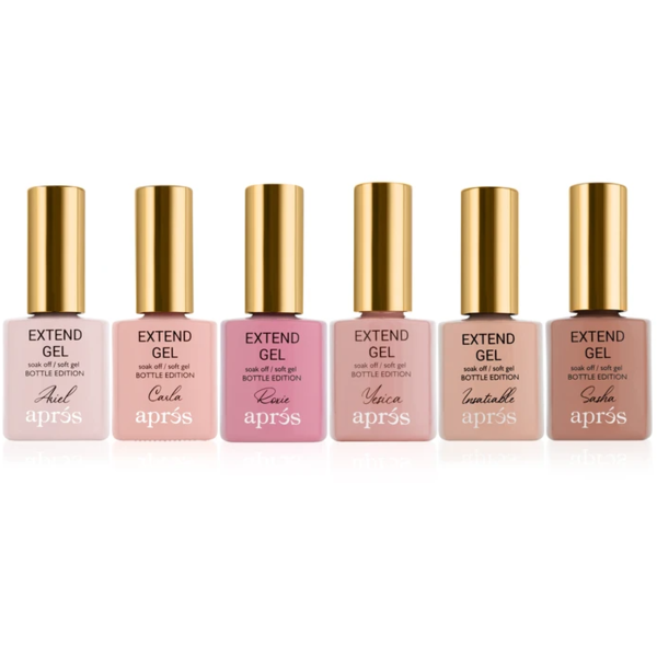 Aprés Nail Color Extend Gel - Bottle Set of 6 - Creata Beauty - Professional Beauty Products