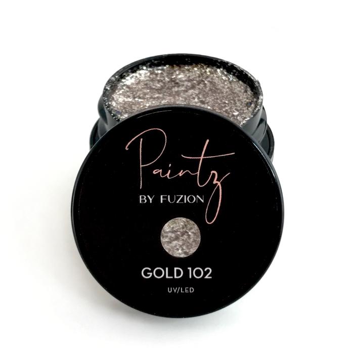 Fuzion Paintz Gel - Gold 102 - Creata Beauty - Professional Beauty Products