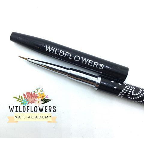 Wildflowers Brushes - Black Mini-Mini Brush with Lid - Creata Beauty - Professional Beauty Products