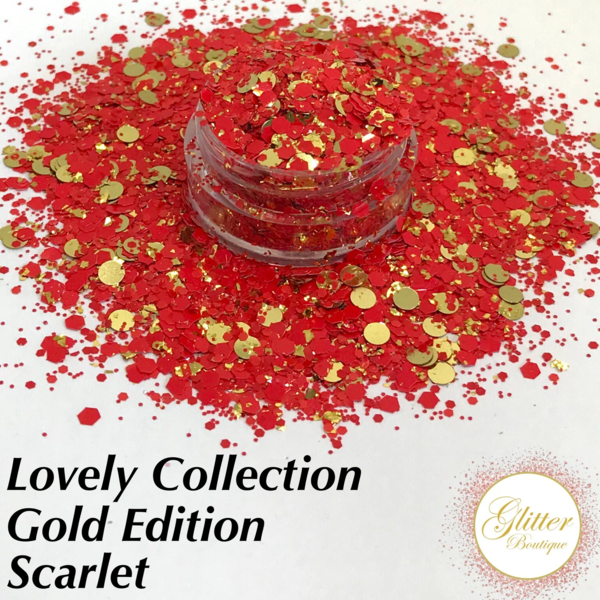 Glitter Boutique Lovely Collection Gold Edition - Scarlet - Creata Beauty - Professional Beauty Products