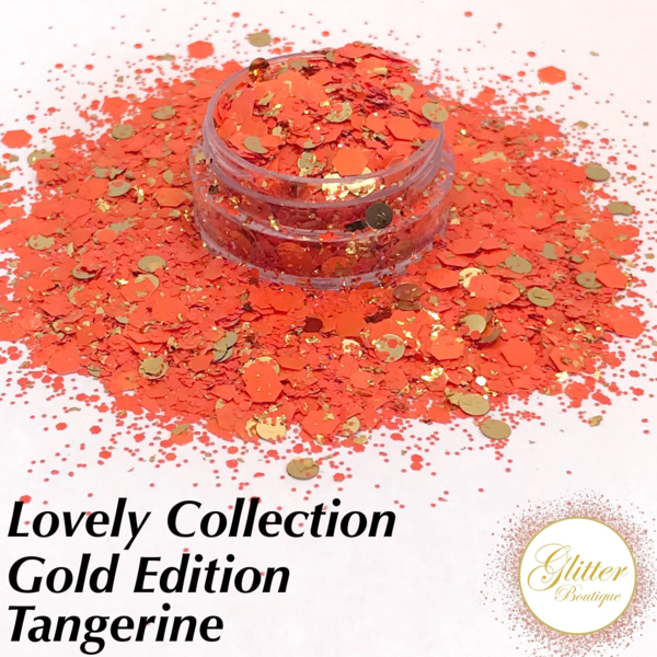 Glitter Boutique Lovely Collection Gold Edition - Tangerine - Creata Beauty - Professional Beauty Products