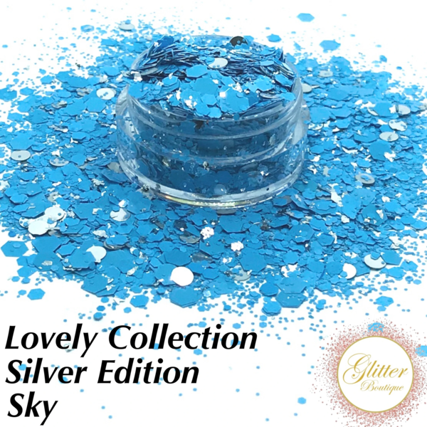 Glitter Boutique Lovely Collection Silver Edition - Sky - Creata Beauty - Professional Beauty Products
