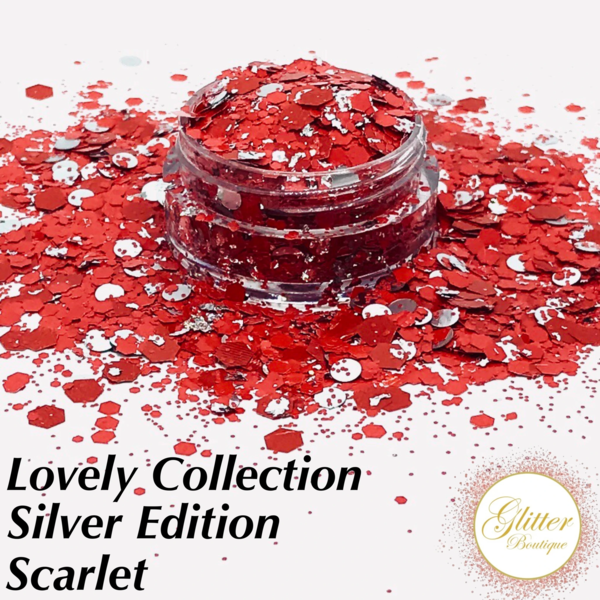 Glitter Boutique Lovely Collection Silver Edition - Scarlet - Creata Beauty - Professional Beauty Products