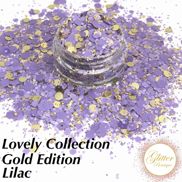 Glitter Boutique Lovely Collection Gold Edition - Lilac - Creata Beauty - Professional Beauty Products