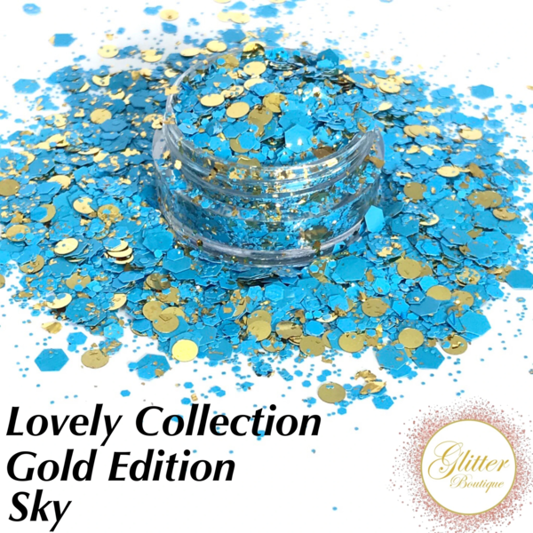 Glitter Boutique Lovely Collection Gold Edition - Sky - Creata Beauty - Professional Beauty Products